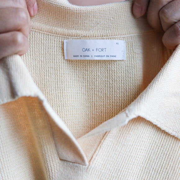 Oak + Fort Cropped Collar Knit Sweater - Picture 5 of 5